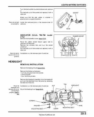 2000-2003 Honda TRX350 Rancher factory service manual, Page 315