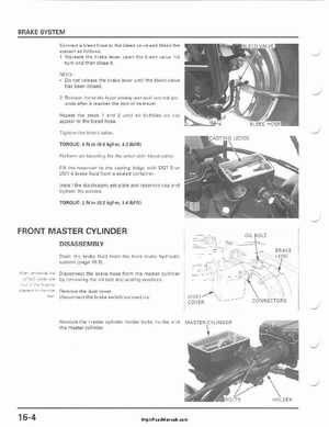 2001-2003 Honda TRX500FA Factory Service Manual, Page 256
