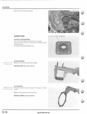 2001-2005 Honda TRX250EX Sportrax TRX250EX Factory Service Manual, Page 134