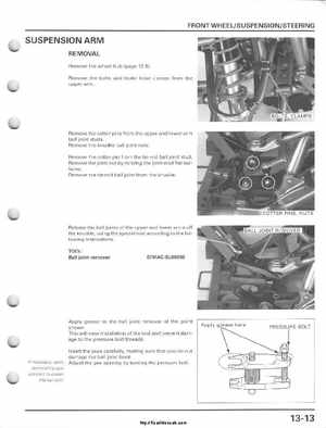 2001-2005 Honda TRX250EX Sportrax TRX250EX Factory Service Manual, Page 191