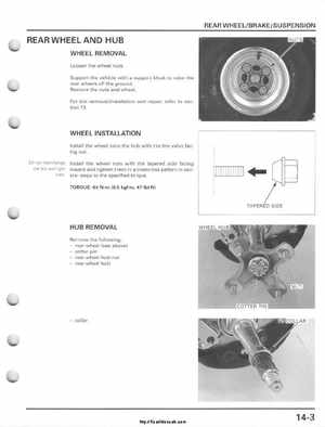 2001-2005 Honda TRX250EX Sportrax TRX250EX Factory Service Manual, Page 207