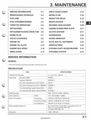 2001-2006 Honda TRX 300EX Sportrax 300EX Factory Service Manual, Page 45
