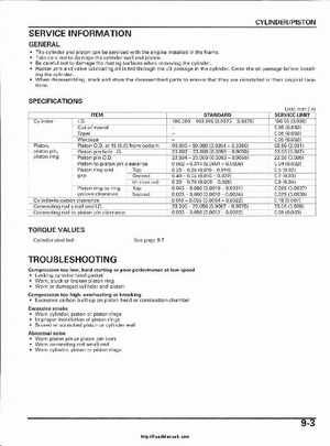 2003 Honda ATV TRX650FA Rincon Factory Service Manual, Page 171