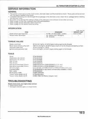 2003 Honda ATV TRX650FA Rincon Factory Service Manual, Page 181