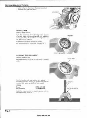 2003 Honda ATV TRX650FA Rincon Factory Service Manual, Page 297