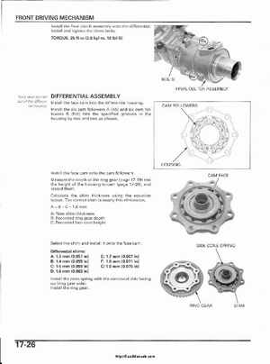 2003 Honda ATV TRX650FA Rincon Factory Service Manual, Page 372