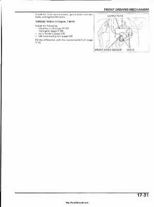 2003 Honda ATV TRX650FA Rincon Factory Service Manual, Page 377