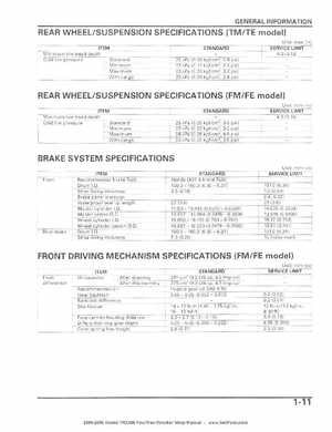 2004-2006 Honda FourTrax Rancher TRX350TE/TM/FE/FM Service Manual, Page 14