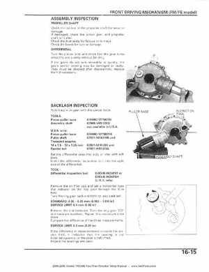 2004-2006 Honda FourTrax Rancher TRX350TE/TM/FE/FM Service Manual, Page 301