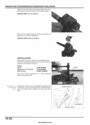 2005-2006 Honda ATV TRX500FE/FM/TM FourTrax Foreman Factory Service Manual, Page 221