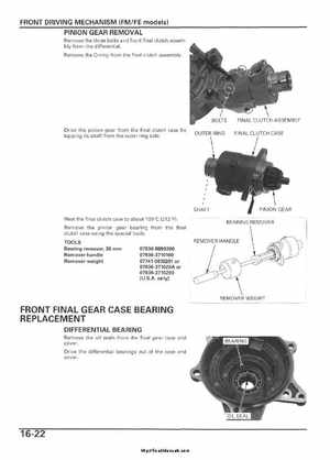 2005-2006 Honda ATV TRX500FE/FM/TM FourTrax Foreman Factory Service Manual, Page 315