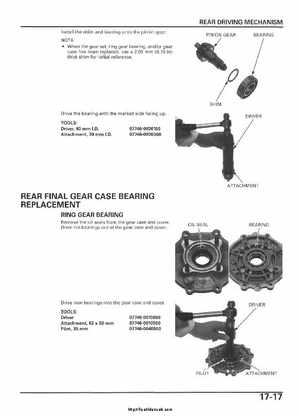 2005-2006 Honda ATV TRX500FE/FM/TM FourTrax Foreman Factory Service Manual, Page 343