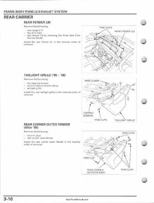 2005-2011 Honda FourTrax Foreman TRX500 FE/FPE/FM/FPM/TM Service Manual, Page 72