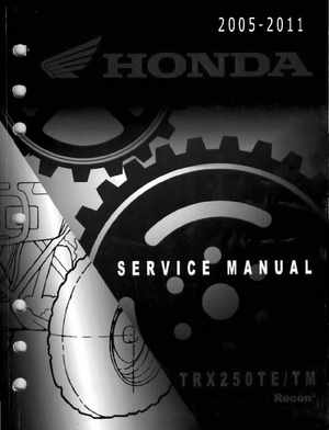 2005-2011 Honda Recon TRX250TE/TM service manual, Page 1