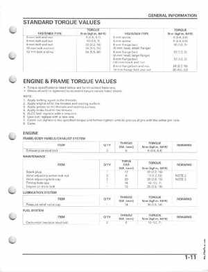 2005-2011 Honda Recon TRX250TE/TM service manual, Page 14