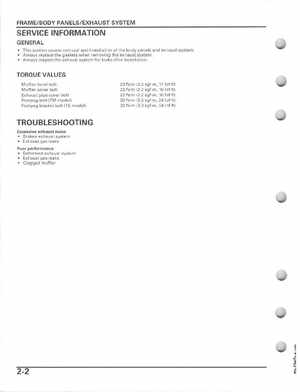 2005-2011 Honda Recon TRX250TE/TM service manual, Page 37