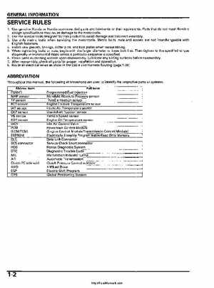 2006-2009 Honda TRX680 (TRX 680 FA-FGA) Factory Service Manual, Page 6