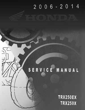 2006-2014 Honda FourTrax ATV TRX250 EX TRX250X Service Manual, Page 1