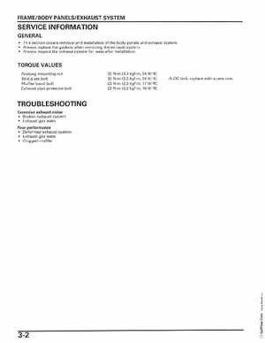 2006-2014 Honda FourTrax ATV TRX250 EX TRX250X Service Manual, Page 43