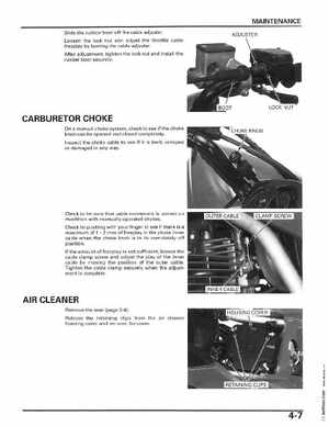 2006-2014 Honda FourTrax ATV TRX250 EX TRX250X Service Manual, Page 58