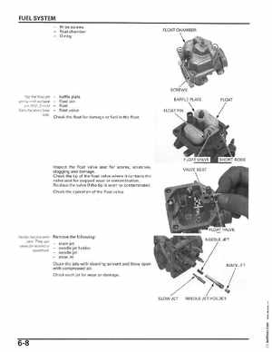2006-2014 Honda FourTrax ATV TRX250 EX TRX250X Service Manual, Page 93