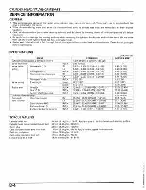 2006-2014 Honda FourTrax ATV TRX250 EX TRX250X Service Manual, Page 119