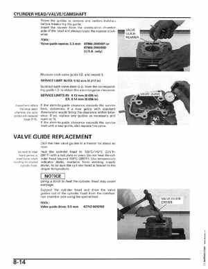 2006-2014 Honda FourTrax ATV TRX250 EX TRX250X Service Manual, Page 129