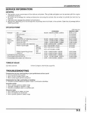 2006-2014 Honda FourTrax ATV TRX250 EX TRX250X Service Manual, Page 145