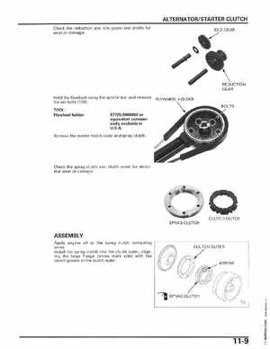 2006-2014 Honda FourTrax ATV TRX250 EX TRX250X Service Manual, Page 190