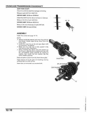 2006-2014 Honda FourTrax ATV TRX250 EX TRX250X Service Manual, Page 205