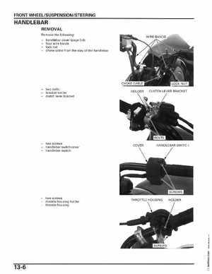 2006-2014 Honda FourTrax ATV TRX250 EX TRX250X Service Manual, Page 221