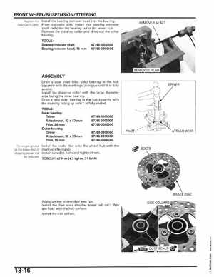 2006-2014 Honda FourTrax ATV TRX250 EX TRX250X Service Manual, Page 231