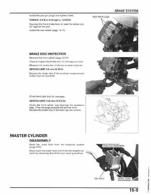 2006-2014 Honda FourTrax ATV TRX250 EX TRX250X Service Manual, Page 268