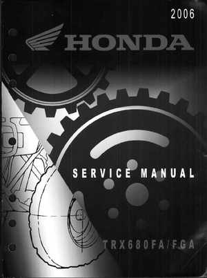 2006 Honda TRX680 Rincon Factory Service Manual, Page 1