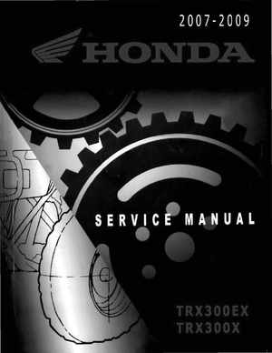 2007-2009 Honda TRX300EX TRX300X service manual, Page 1