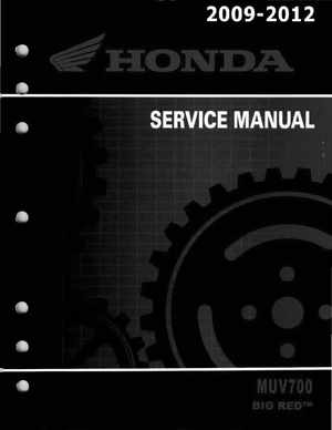2009-2012 Honda MUV700 Big Red Service Manual, Page 1