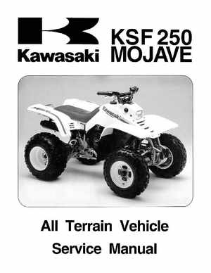 1987-2004 Kawasaki Mojave KSF250 Service Manual, Page 1