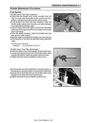 2003 Kawasaki KLF250 Service Manual., Page 23