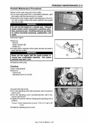 2003 Kawasaki KLF250 Service Manual., Page 27