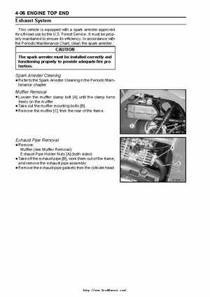 2003 Kawasaki KLF250 Service Manual., Page 95