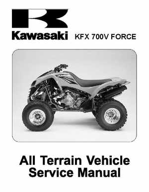 2004-2009 Kawasaki KFX 700 / KFX 700V Force Factory Service Manual, Page 1