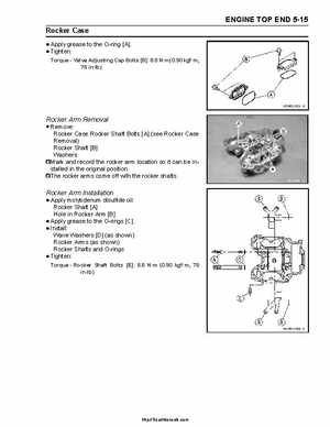 2004-2009 Kawasaki KFX 700 / KFX 700V Force Factory Service Manual, Page 123