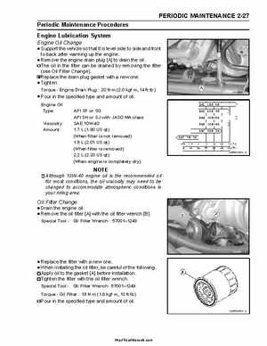 2004 Kawasaki KFX 700 V Force Factory Service Manual, Page 44