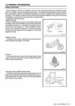 2005 Kawasaki KAF400 Mule 600 and Mule 610 4x4 Service Manual, Page 9