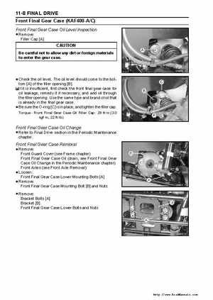2005 Kawasaki KAF400 Mule 600 and Mule 610 4x4 Service Manual, Page 225