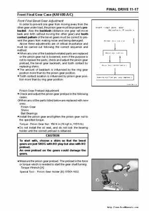 2005 Kawasaki KAF400 Mule 600 and Mule 610 4x4 Service Manual, Page 234