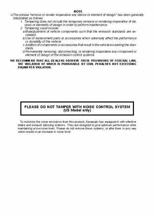2005 Kawasaki KAF620 Mule 3010 Trans 4x4 Service Manual, Page 6