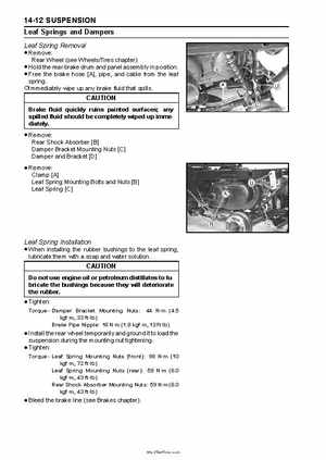 2005 Kawasaki KAF620 Mule 3010 Trans 4x4 Service Manual, Page 291