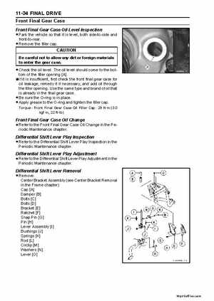 2008 Kawasaki Teryx 750 Service Manual, Page 294