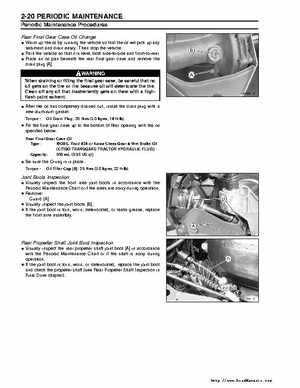 Kawasaki Prairie 360 KVF-360 Factory service manual, Page 40
